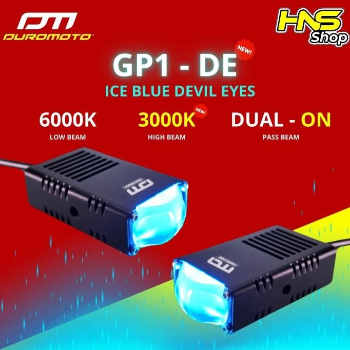 

BLUE- DUROMOTO GP1 DEVIL EYES ICE BLUE GP1DE GP1 DE LED LAMPU MINI FOGLAMP LAMPU TEMBAK MOTOR MOBIL PREMIUM