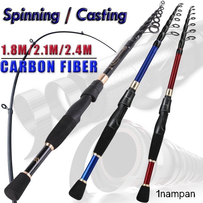 Sougayilang Joran Pancing 1,8 M Telescopic Fishing Rod Ultralight