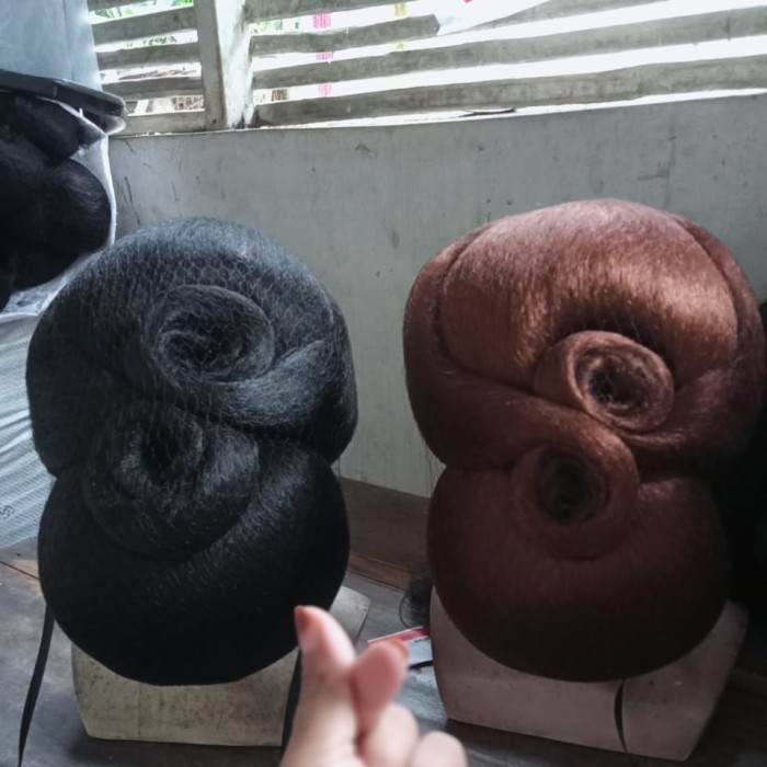 Sanggul wig modern full kepala