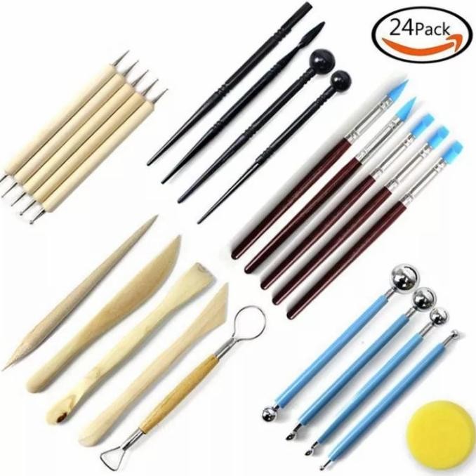

Terlaris Alat Ukir Clay Set 24 pcs Sculpting Tools Set Modelling Tools COD
