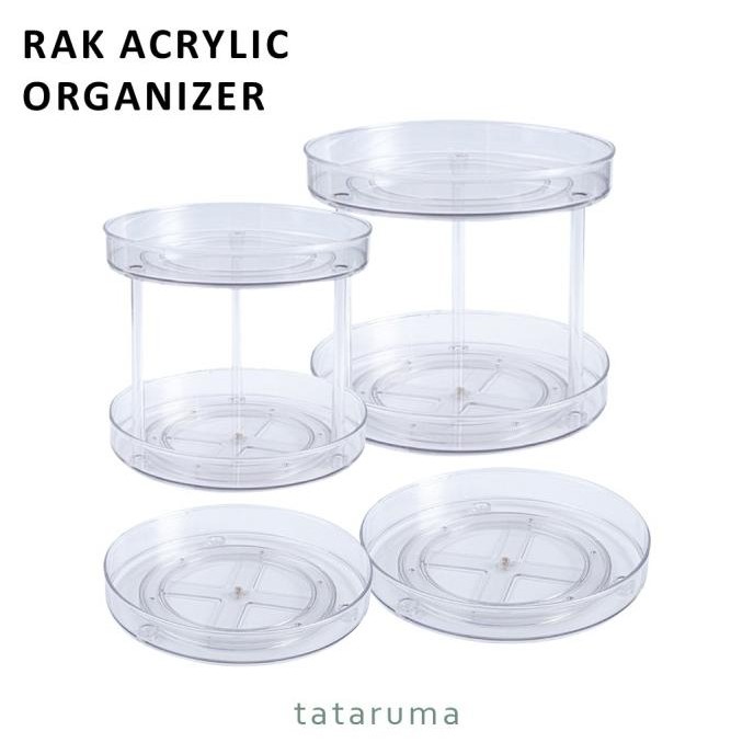 

suzi - lazy susan organizer putar akrilik transparan single / double termurah