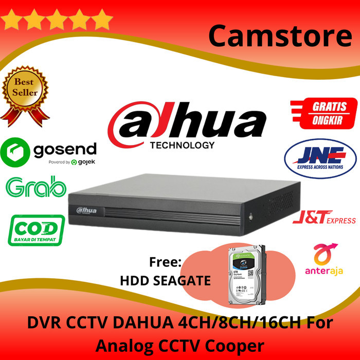 BEBAS ONGKIR - DVR CCTV DAHUA 4Channel/8Channel/16Channel/ DVR+HDD KAMERA CCTV DAHUA