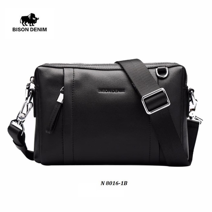 Tas Selempang / Clutch Bag Kulit Asli Bison Denim ( BISON - B555MB )