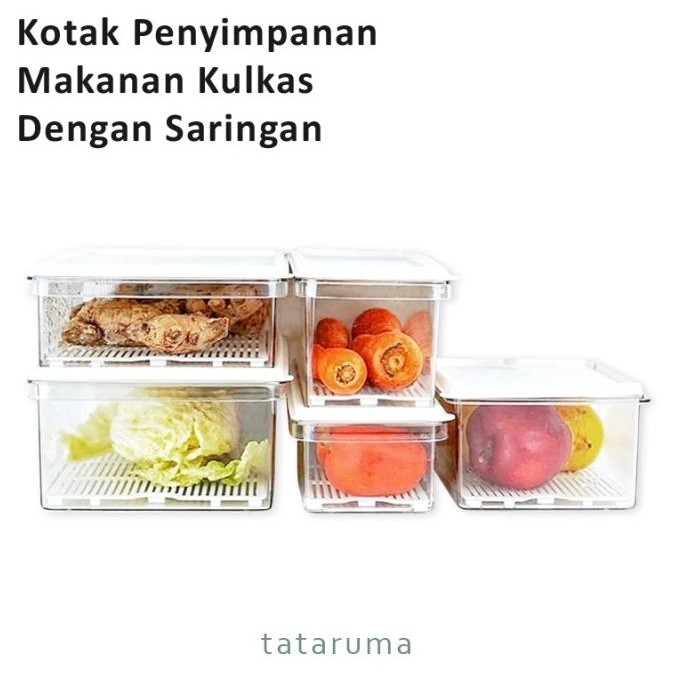 

boku - kotak penyimpanan makanan kulkas pet saringan / food storage termurah