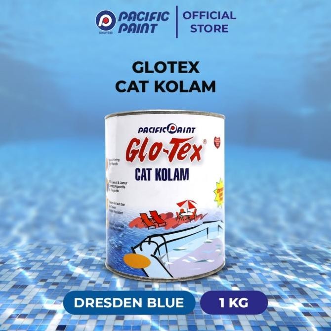 

BLUE- GLOTEX CAT KOLAM-CAT KHUSUS PERMUKAAN WATERPROOF- DRESDEN BLUE-1KG