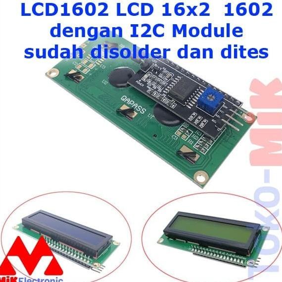 Baru LCD 1602 LCD1602 16x2 LCD1602A dan I2C IIC module sudah disolder dites tokmi99 Ayo Beli