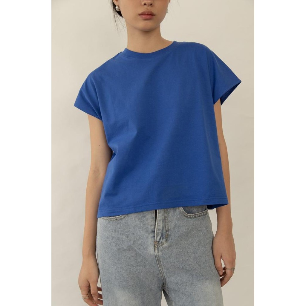 

BLUE- SHOPATVELVET - STUDIO NOW EILIN T-SHIRT BLUE