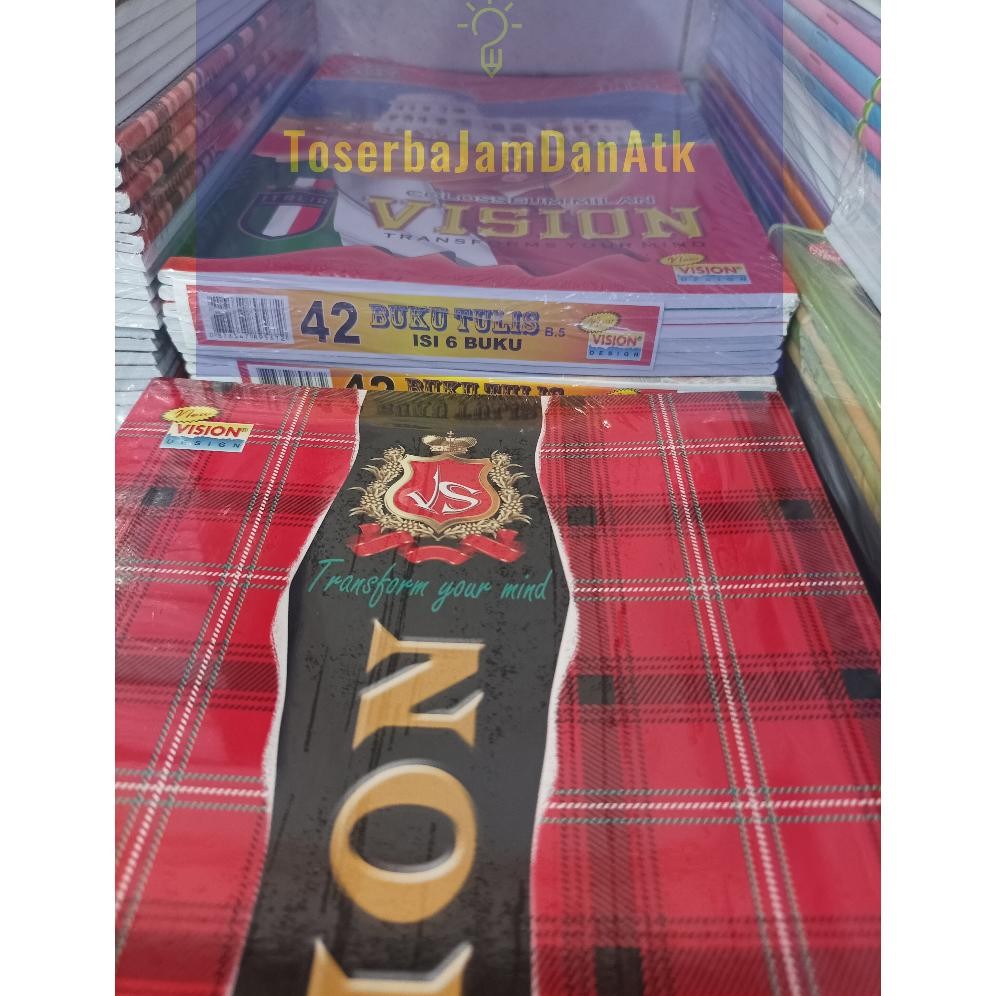 

Terbaru Buku Tulis Vision Sekolah / Buku 42 Lembar Isi 6 Buku / Buku Pelajar 1 Pack