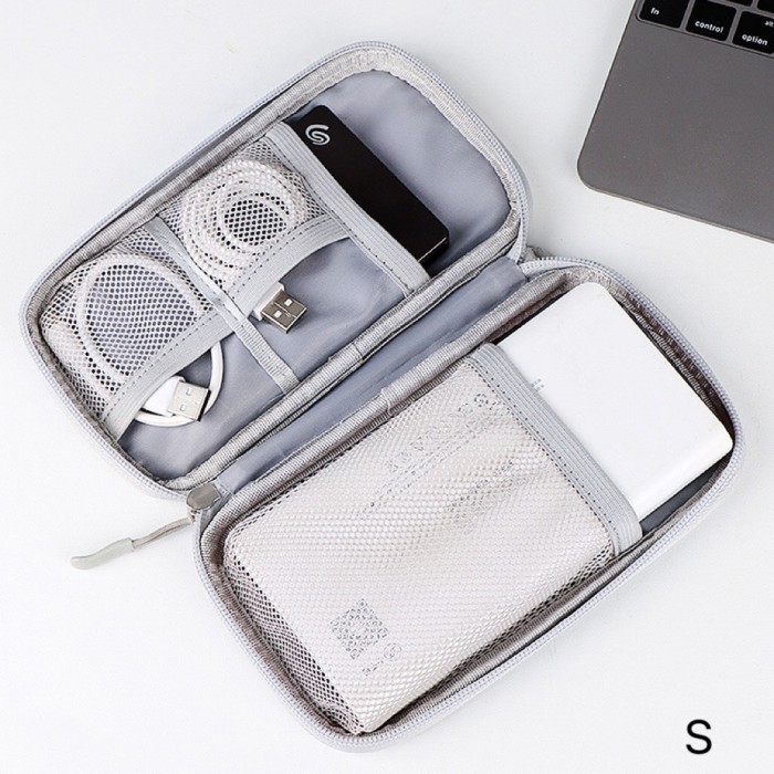 YHOME TAS AKSESORIS HANDPHONE 2 KANTONG / TRAVEL POUCH ORGANIZER / GADGET TRAVEL POUCH TWO STORAGE