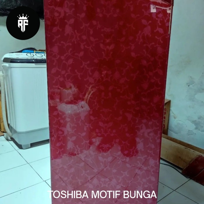 LEMARI ES/KULKAS TOSHIBA MOTIF BUNGA 1 PINTU