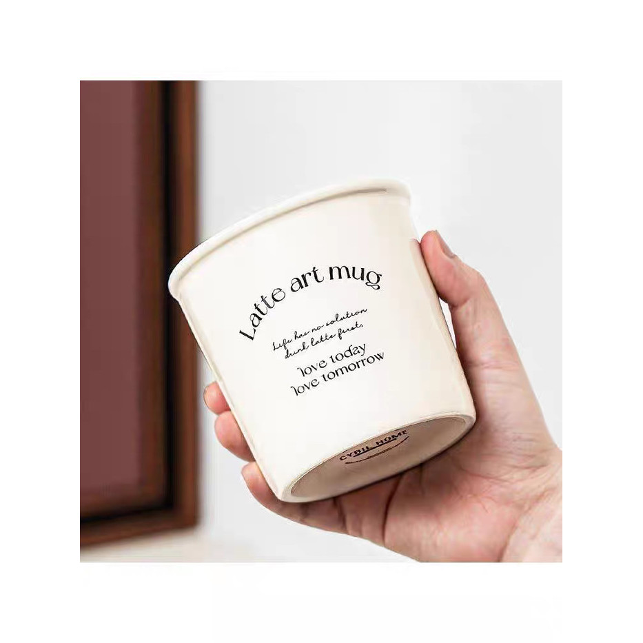 LATTE ART MUG/GELAS KOPI ESTETIK/GELAS KERAMIK ESTETIK/AESTHETIC GLASS