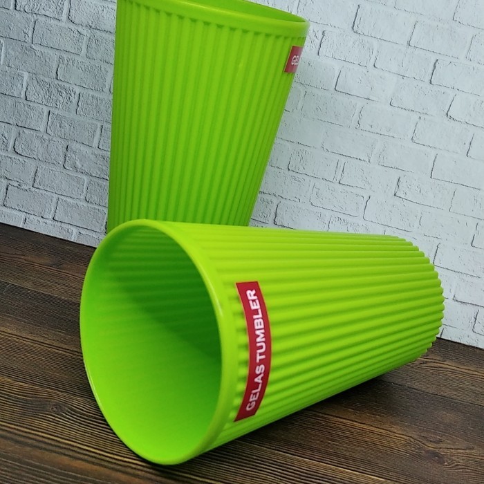 GELAS PLASTIK BAMBU 1 LUSIN