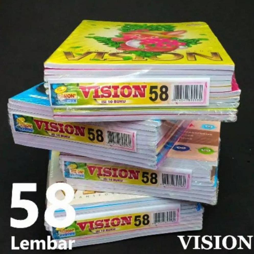 

Terlaris [Pak] Buku Tulis Vision Isi 58 Lembar (10 Pcs)