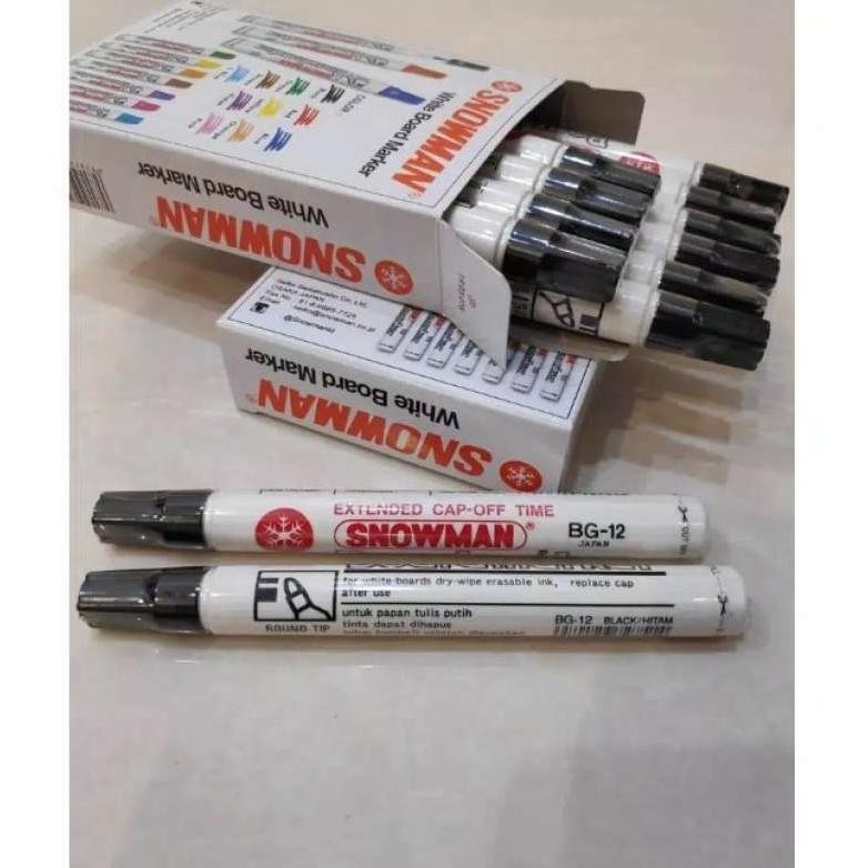 

Terbaru Spidol Snowman Whiteboard Marker Bg-12 - Hitam