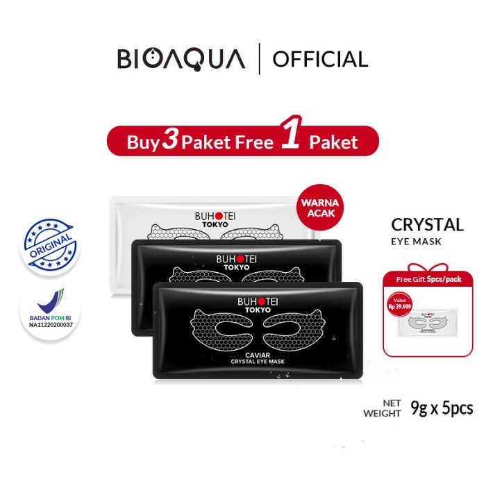 BIOAQUA x BUHOTEI Caviar Crystal Eye Mask Anti Wrinkle Masker Mata