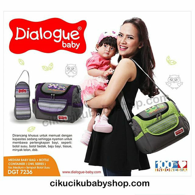 TERBAIK Dialogue Baby Tas Med + Tempat Botol Susu Owl / tas perlengkapan bayi