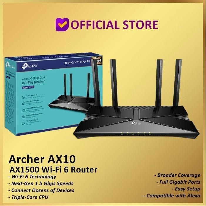 Tp-link Archer AX10 AX1500 WIFI 6 Wireless Router Tplink AX 10 AX 1500