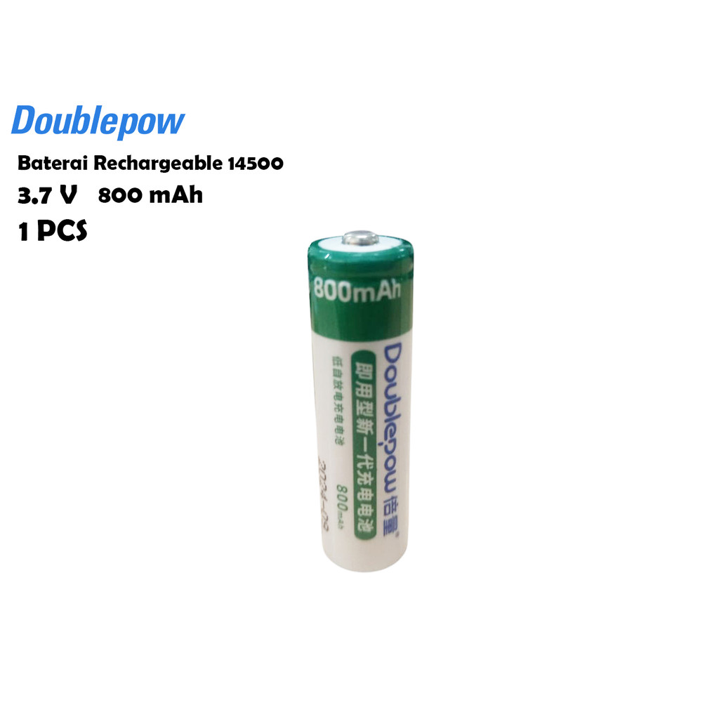 Baterai Rechargeable 14500 Li-Ion 3.7V 800mAh