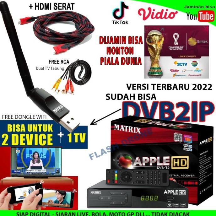 TERMURAH - Set top box tv digital matrix / Stb Matrix Apple Merah / Stb matrix ap