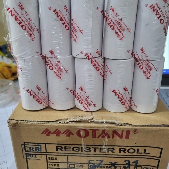 

TERLARIS - Kertas thermal Otani 57x31mm coreless harga per dus isi 100 roll