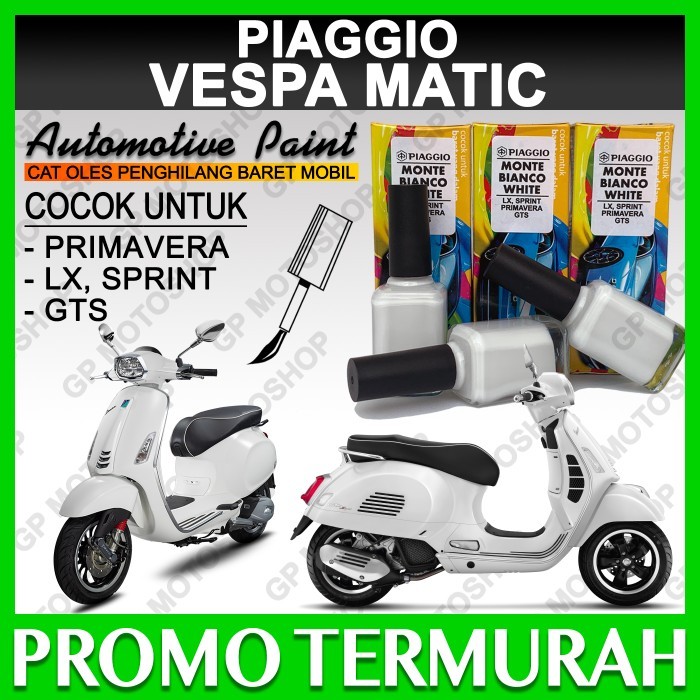 PIAGGIO VESPA MONTEBIANCO WHITE CAT OLES PENGHILANG BARET MOTOR PUTIH
