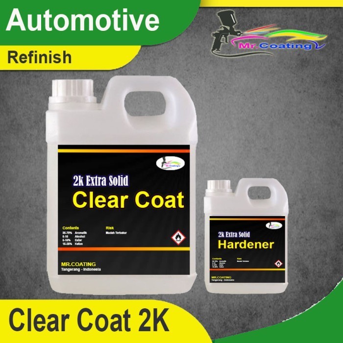 CLEAR COAT 2K HS EXTRA + HARDENER (4:1) PERNIS CAT MOBIL - 1 LITER