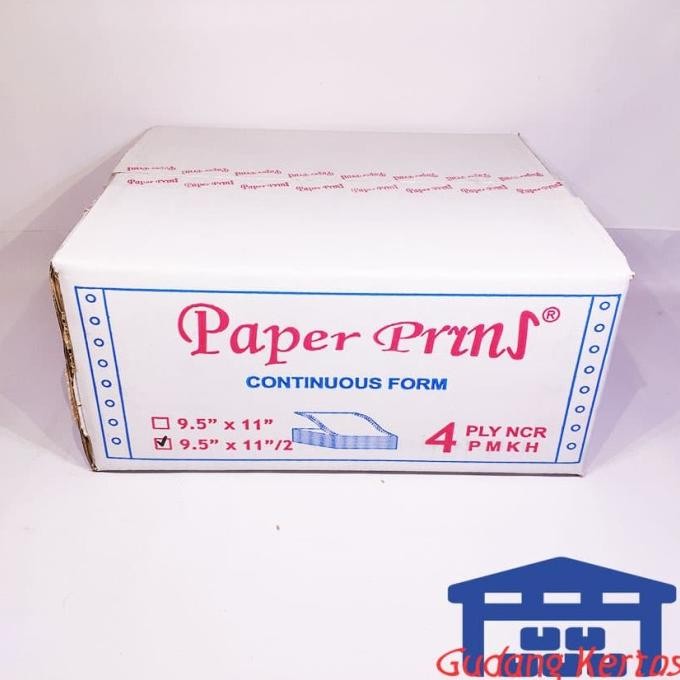 

CONTINUOUS FORM 91/2 X 11/2 4PLY PAPERPRYNS (BAGI 2)