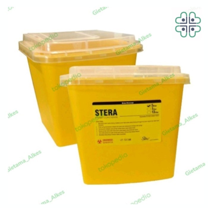 TEMPAT SAMPAH JARUM/ STERA CONTAINER BOX/ SHARP CONTAINER 5 LITER