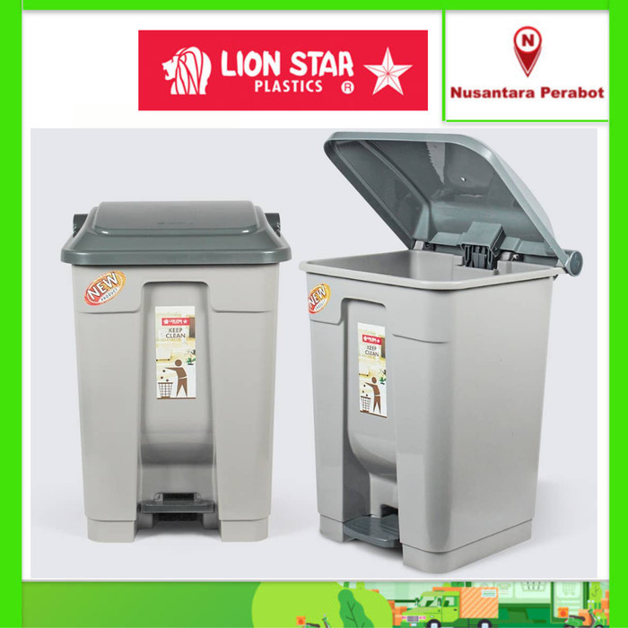 LION STAR GOMI DUSTBIN / TEMPAT SAMPAH INJAK / INJEK 30 LT, 50 LT