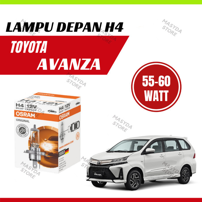 LAMPU MOBIL TOYOTA AVANZA H4 KAKI 3 12V 65/55 WATT ORIGINAL OSRAM