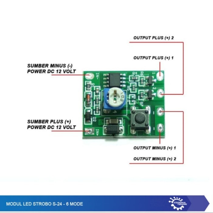 KIT MODUL LED STROBO 6 MODE S-24