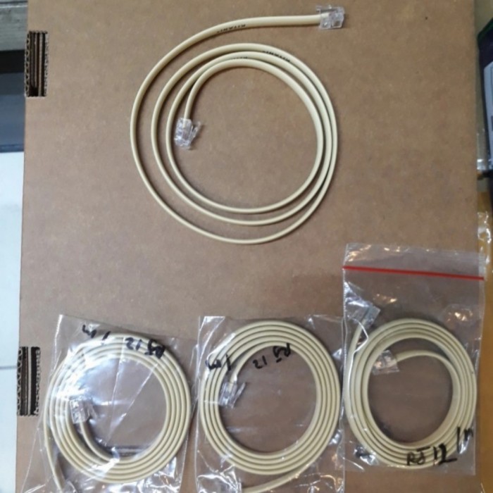 KABEL LINE RJ 12 PIN 6/KABEL ROSETTE/TELEPON GEPENG/KABEL RJ 12-5METER