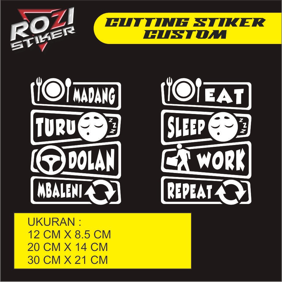 

STIKER CUTTING DOLAN KERJA REPEAT MBALENI