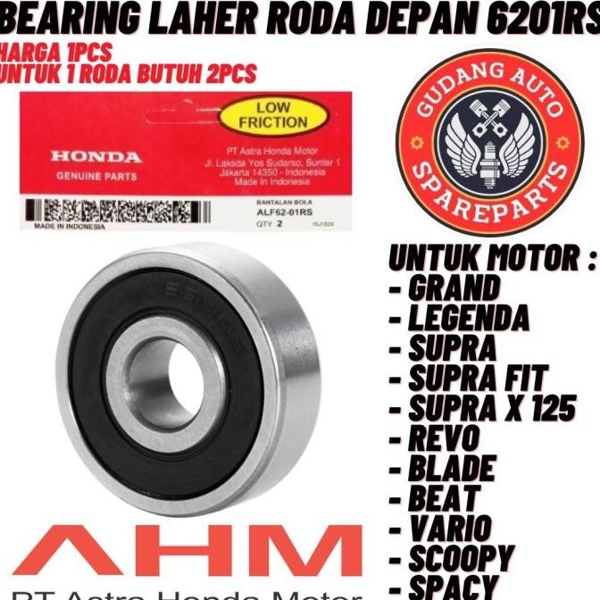 Original Original AHM Klaher Laher Bearing 6201 Roda Depan Honda Beat Vario