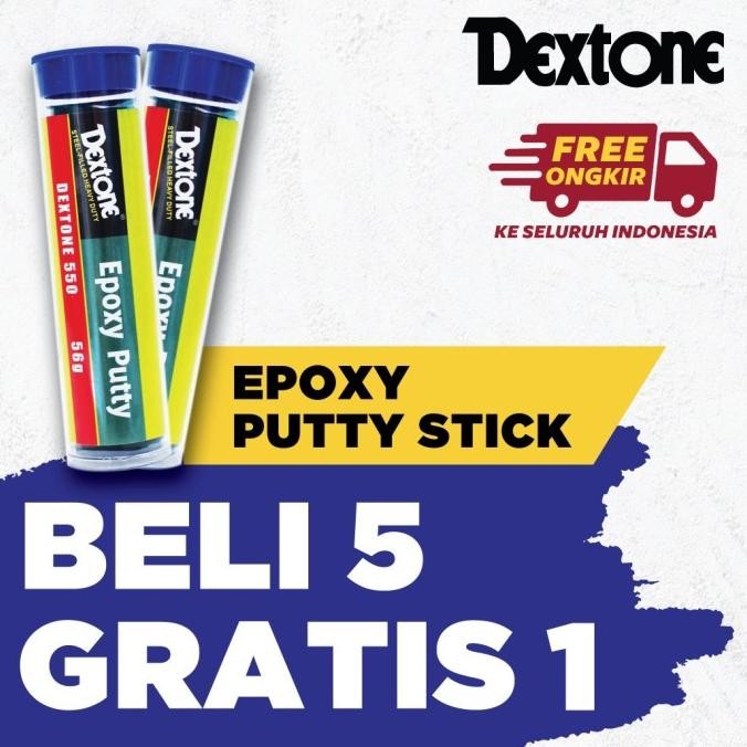 Terbaru Lem Besi Epoxy Putty Stick Dextone General 56GR ( Beli 5 gratis 1 )