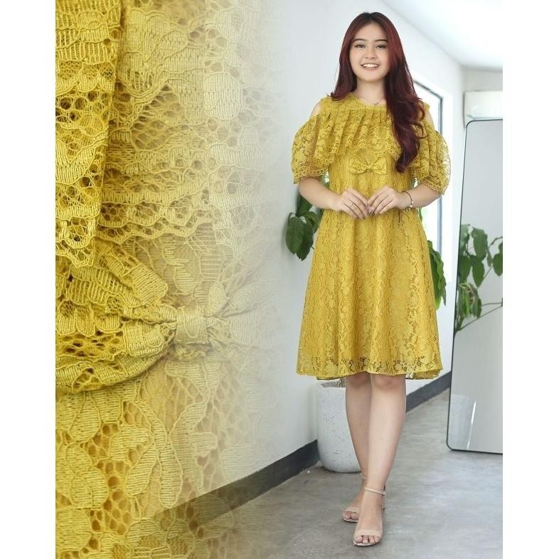 jku Dress Brukat Sabrina Dress Terbaru Natal Dress Brokat Mewah