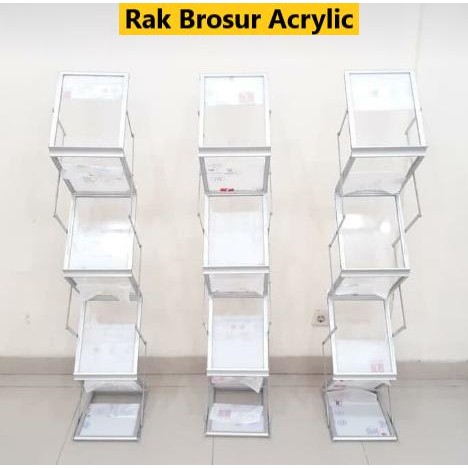 

TERLARIS - Rak Brosur Lipat Acrylic 7 Susun | Brochure Magazine Rack Display