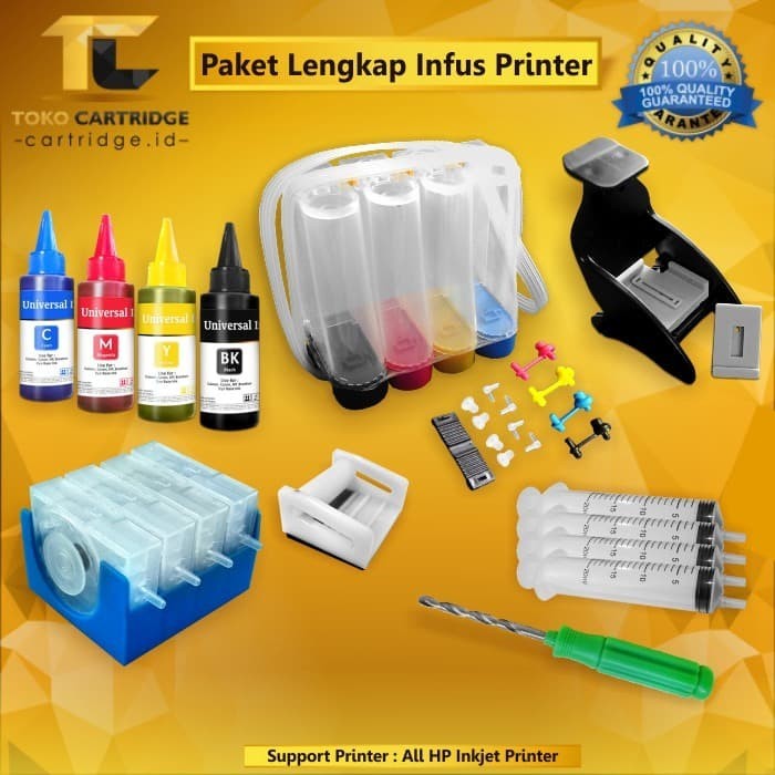 NEW Paket Lengkap Infus Printer HP 2135 1115 1112 2767 1515 1510 2050 1050