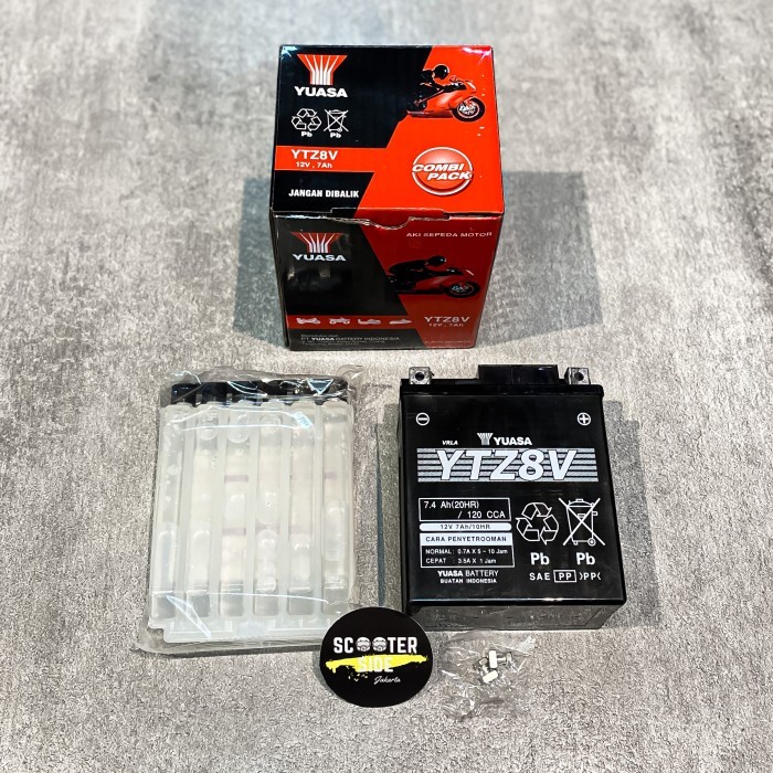 Harga Spesial  Battery Aki Yuasa Ytz8V 12V 7Ah Vespa Lx S Lxv Primavera Sprint Gts