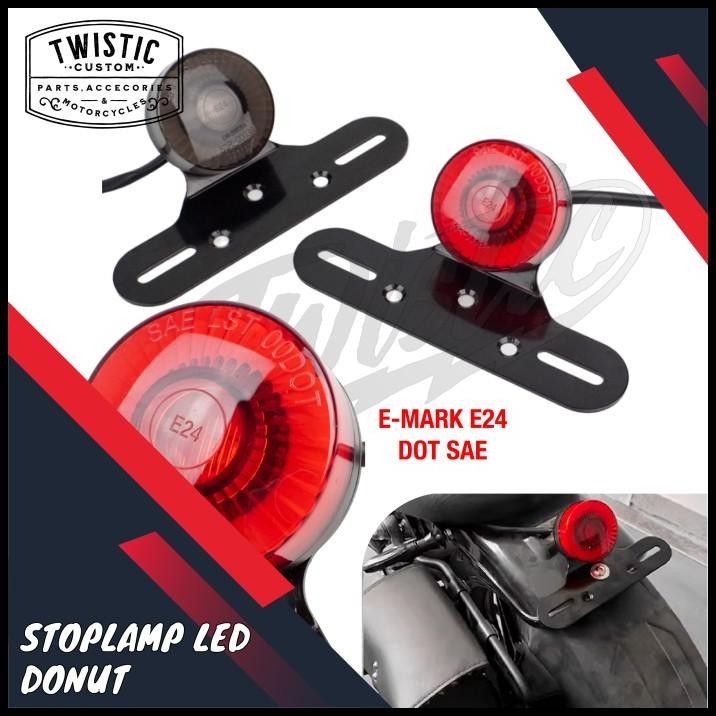 Stoplamp Led Lampu Rem Donut Motor W175 Benelli Custom Universal
