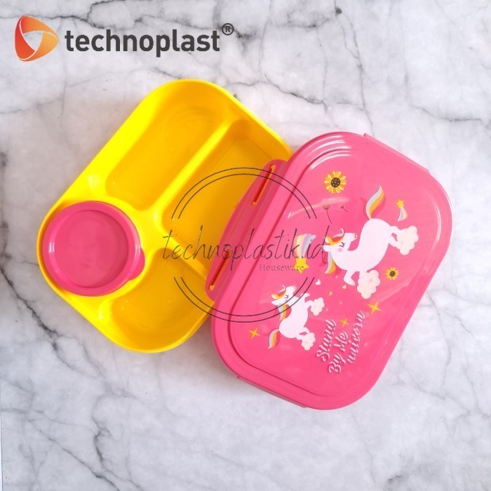 MURAH TECHNOPLAST FUNNYCORN Bento Sealware / Kotak Bekal + Wadah Sop Mini