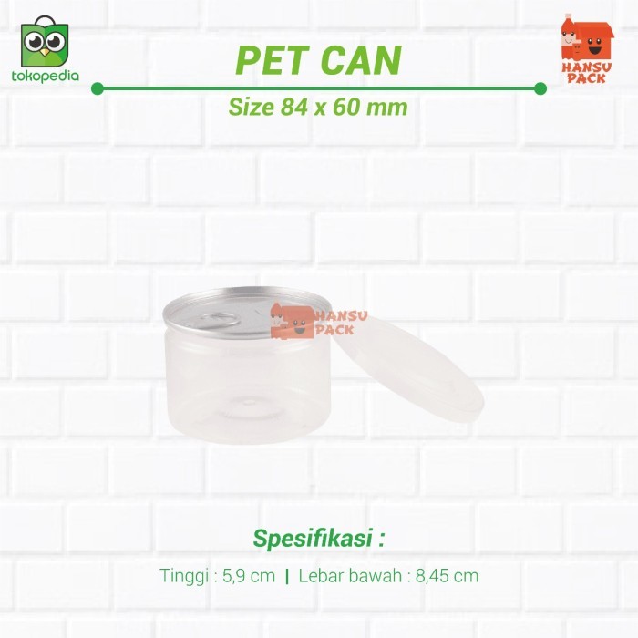 BERKUALITAS PET CAN 84 X 60 PER DUS / toples kekinian / wadah kue