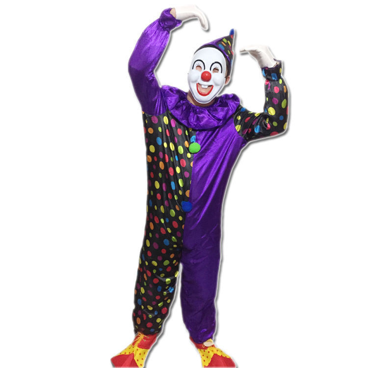 Kostum Badut Masquerade COS Pertunjukan Sulap Lucu