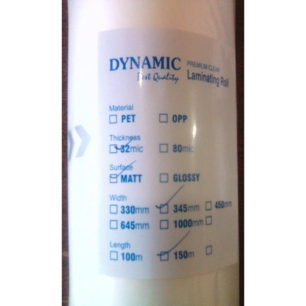 

Plastik Lanating Roll Dynac 35Cm X 150M X 32Cron Discount