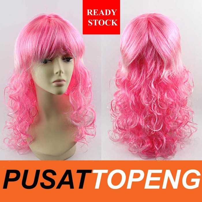 WIG PINK BARBIE PANJANG KERITING