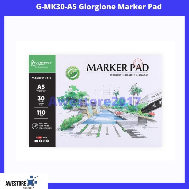 

TODAY G-MK30 GIORGIONE MARKER PAD DRAWING BOOK PAPER A3/A4/A5 KERTAS GAMBAR PROMO