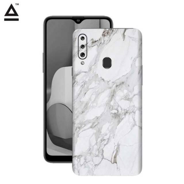 

BestSelling - Samsung M20 Motif Marbles White Garskin Wrap Stiker Premium (FreeCustomOrder)