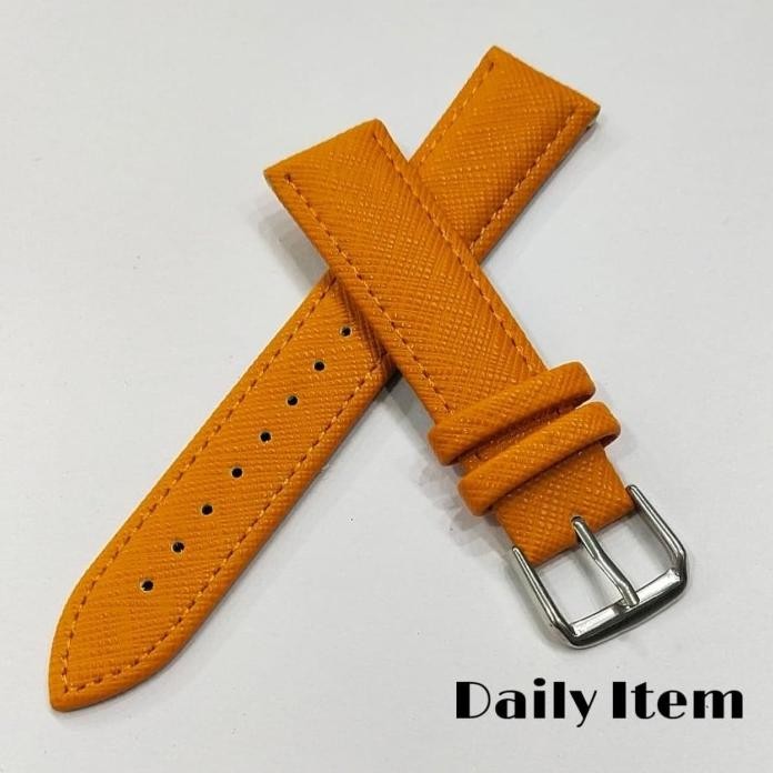 TALI JAM TANGAN KULIT STRAP JAM TANGAN CORTINA ITALY CAVIAR ORANGE