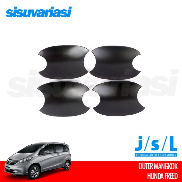 TERBARU - Honda Freed Aksesoris JSL Cover Mangkok Outer Pintu Hitam Blacktivo