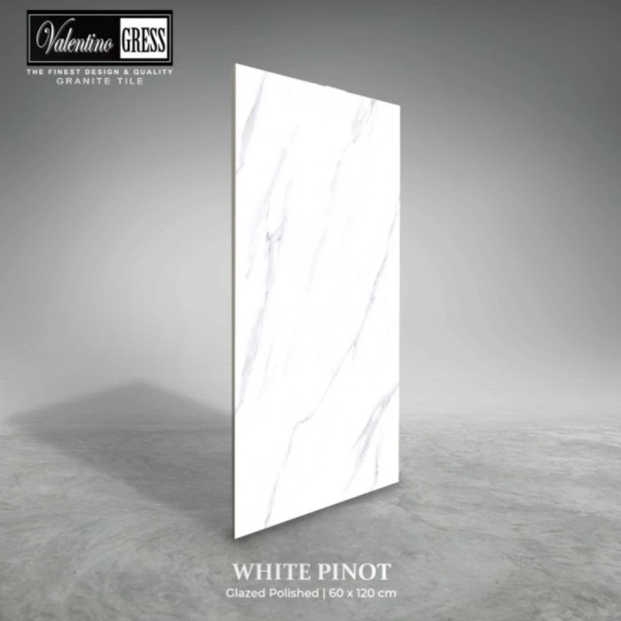 GRANIT LANTAI DINDING MEJA DAPUR VALENTINO GRESS WHITE PINOT 60X120